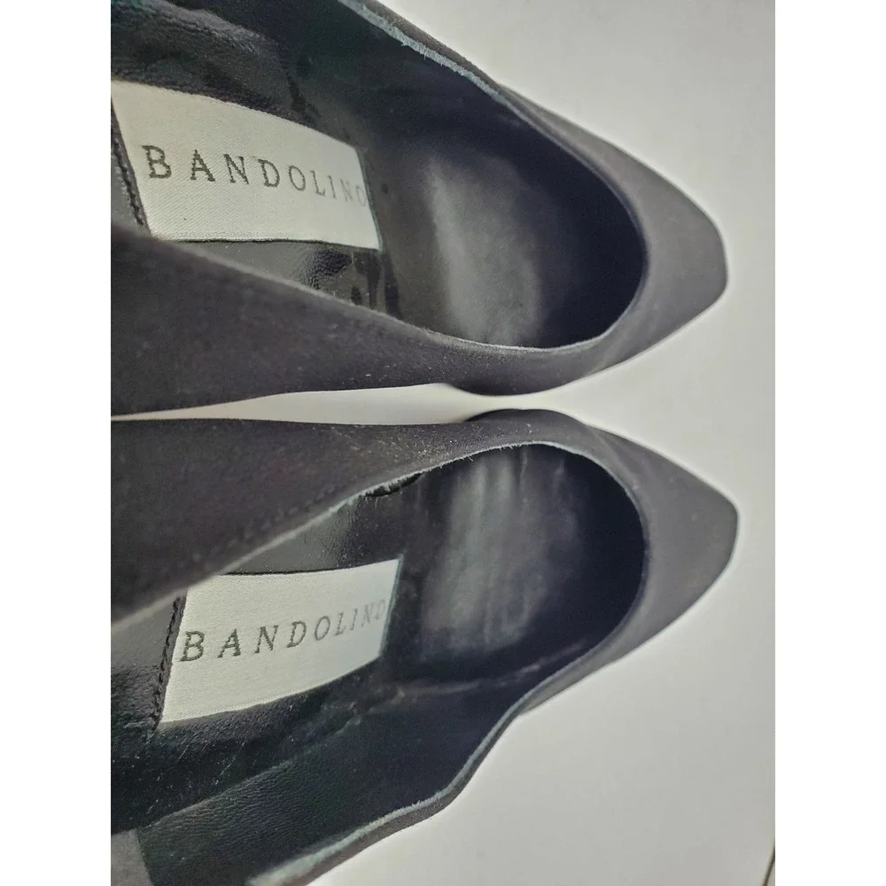 Bandolino Candy Womens Pump Dress Shoe Black Fabric &Leather 2-1/4 Heels Size 6M